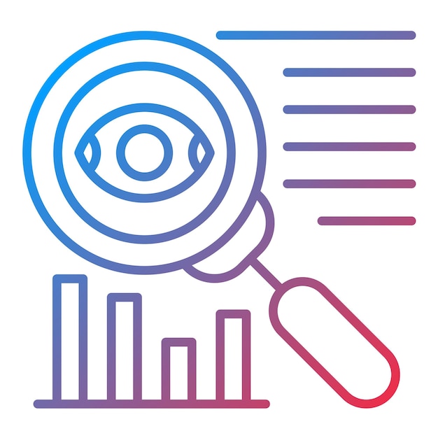 Vector icon vector afbeelding van de waarneming kan worden gebruikt voor data analytics