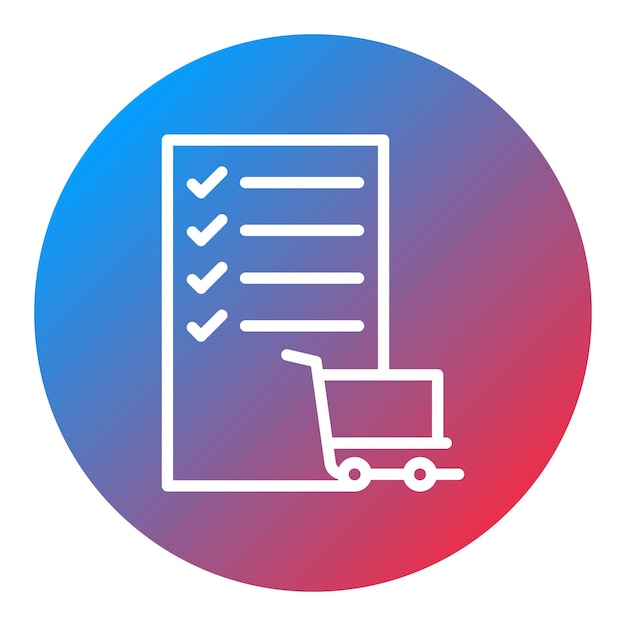 Icon vector afbeelding van de winkellijst Kan worden gebruikt voor Technology eCommerce