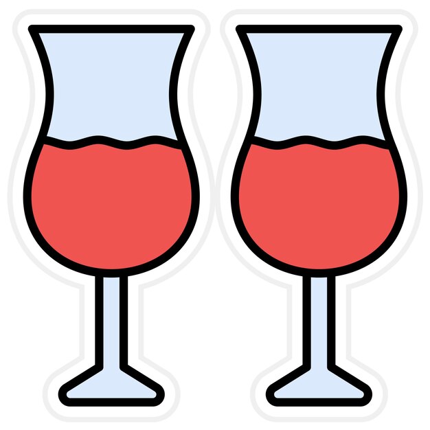 Vector icon vector afbeelding van dranken kan worden gebruikt voor hoteldiensten