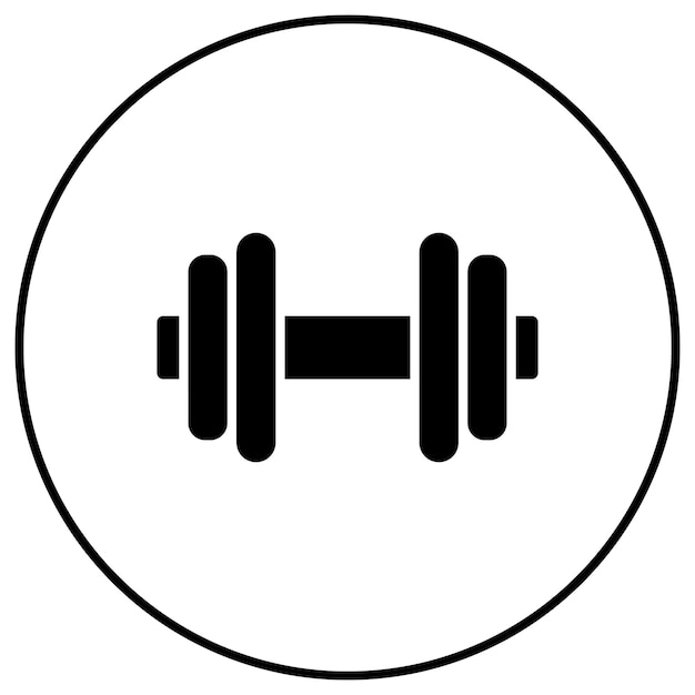 Vector icon vector afbeelding van dumbbells kan worden gebruikt voor pilates