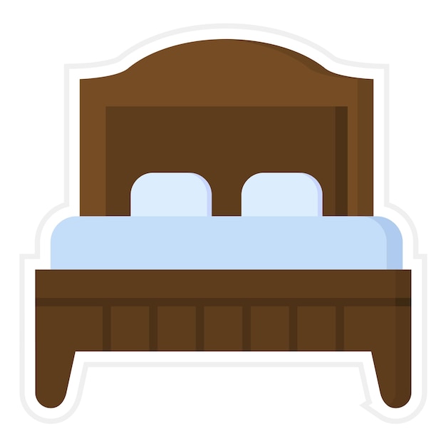 Icon vector afbeelding van een dubbele slaapkamer Kan worden gebruikt voor hotelbeheer