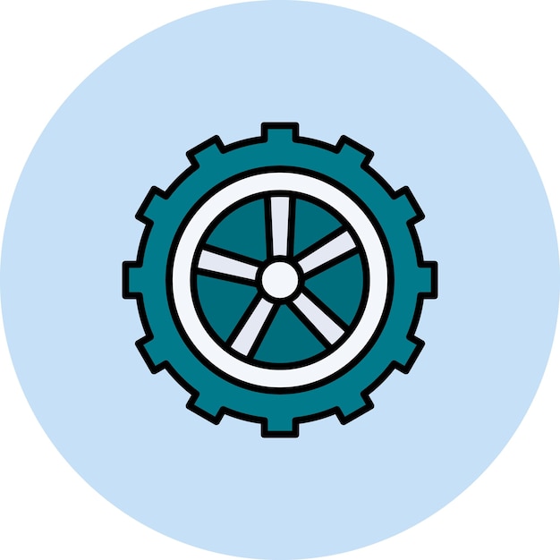 Vector icon vector afbeelding van het wiel kan worden gebruikt voor auto reparatie