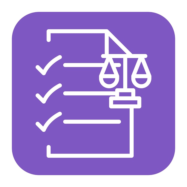 Vector icon vector afbeelding van juridische rechten kan worden gebruikt voor juridische diensten