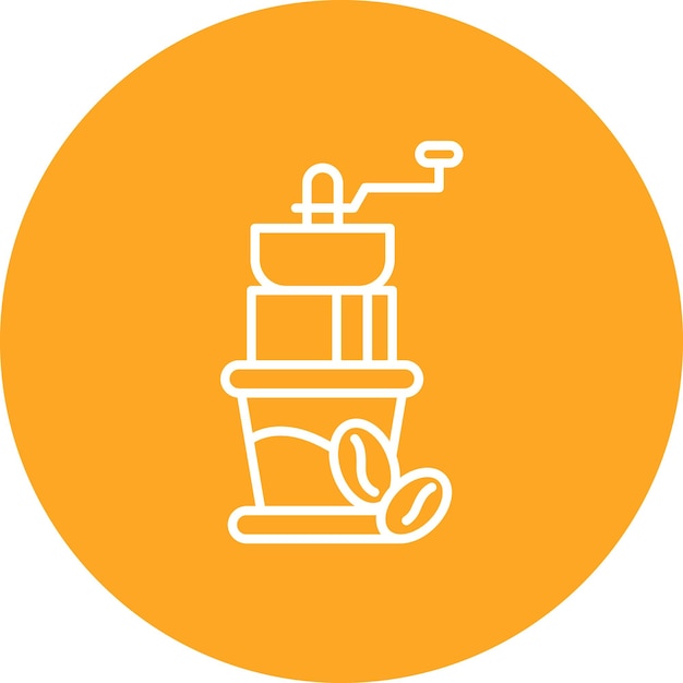 Icon vector afbeelding van koffie molen Kan worden gebruikt voor Coffee Shop
