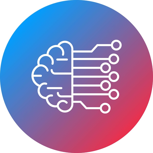 Icon vector afbeelding van kunstmatige intelligentie Kan worden gebruikt voor Big Data