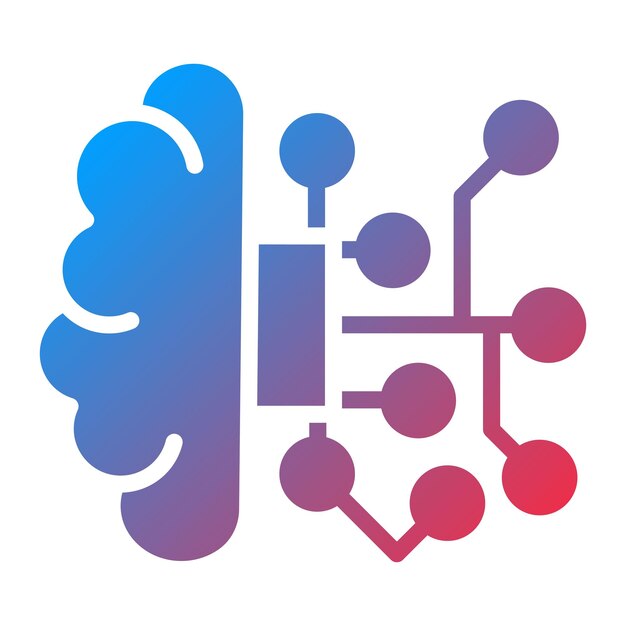 Icon vector afbeelding van kunstmatige intelligentie Kan worden gebruikt voor de industrie