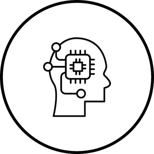Icon vector afbeelding van kunstmatige intelligentie Kan worden gebruikt voor Economie