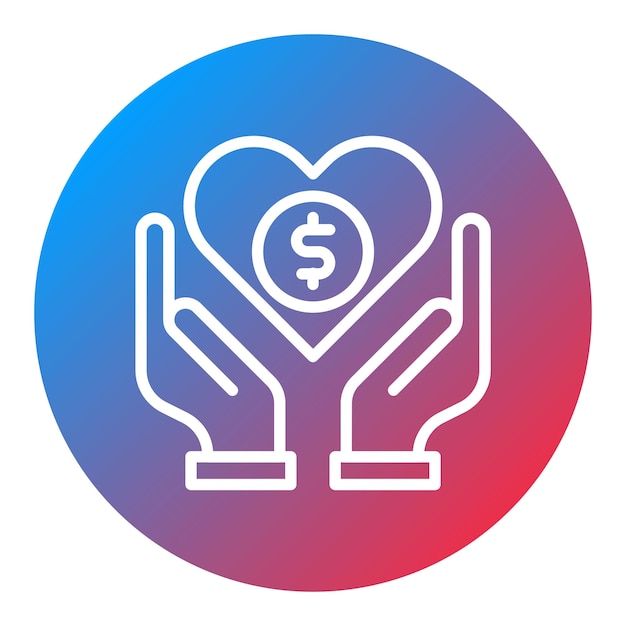 Icon vector afbeelding van liefdadigheid Kan worden gebruikt voor liefdadigheid