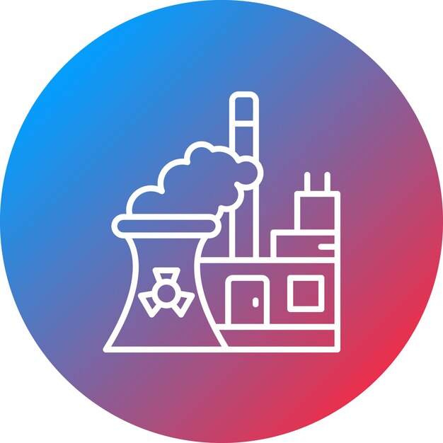 Icon vector afbeelding van nucleaire energie Kan worden gebruikt voor vervuiling