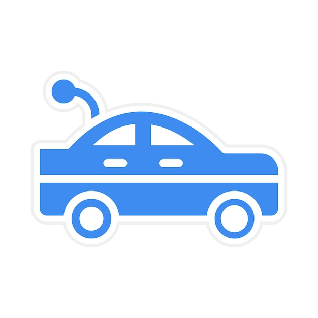 Icon vector afbeelding van speelgoedwagen Kan worden gebruikt voor baby shower