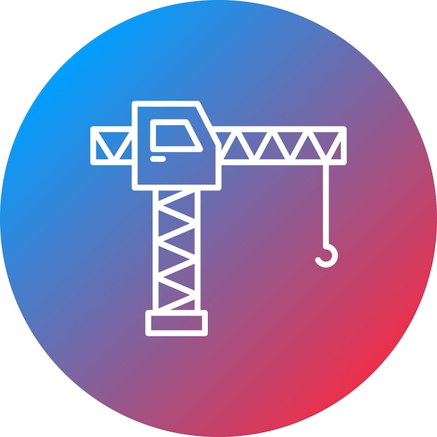 Icon vector afbeelding van torenkraan Kan worden gebruikt voor bouwgereedschap