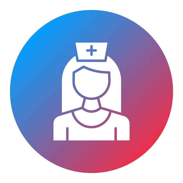 Icon vector afbeelding van verpleegster Kan worden gebruikt voor vrouwen