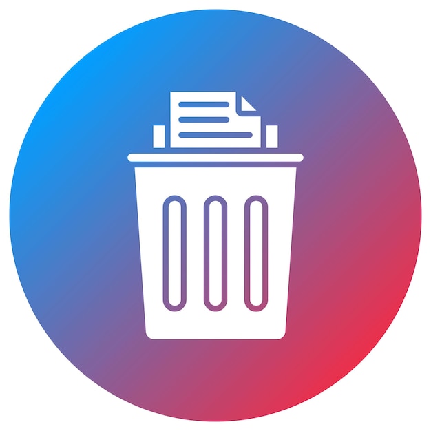 Icon vector afbeelding van vuilnisbak Kan worden gebruikt voor Office
