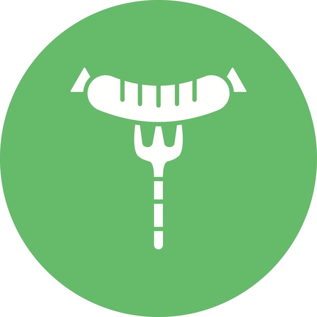 Icon vector afbeelding van worst kan worden gebruikt voor Restaurant