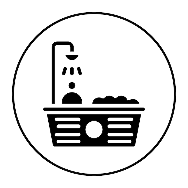Vector icon vector afbeelding voor badhulp kan worden gebruikt voor huishoudelijke diensten