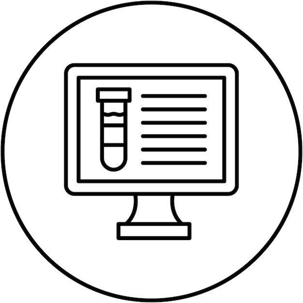 Icon vector afbeelding voor informatica Kan worden gebruikt voor onderzoek en wetenschap