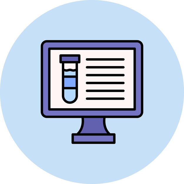 Icon vector afbeelding voor informatica Kan worden gebruikt voor onderzoek en wetenschap