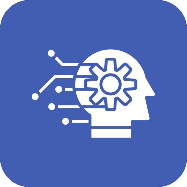 Icon vector afbeelding voor machine learning Kan worden gebruikt voor data analytics