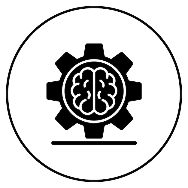 Icon vector afbeelding voor machine learning Kan worden gebruikt voor data analytics
