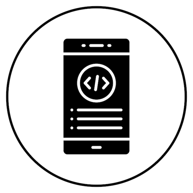 Icon vector afbeelding voor mobiele programmering Kan worden gebruikt voor informatica