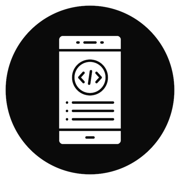 Icon vector afbeelding voor mobiele programmering Kan worden gebruikt voor informatica