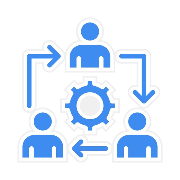 Icon vector afbeelding voor samenwerking kan worden gebruikt voor teamwerk