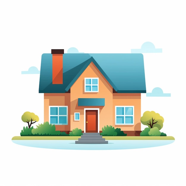 Vector icon vector house home estate illustration building architecture residential property symb