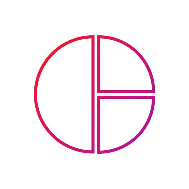 Icon Vector Illustratie van de gradiënt van de taart