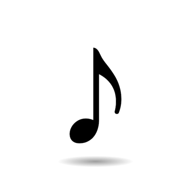 Icon vector illustratie van muzieknoot Quaver acht noot op geïsoleerde achtergrond Geluidsteken concept