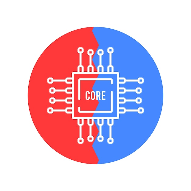 Icon vector van de chipset