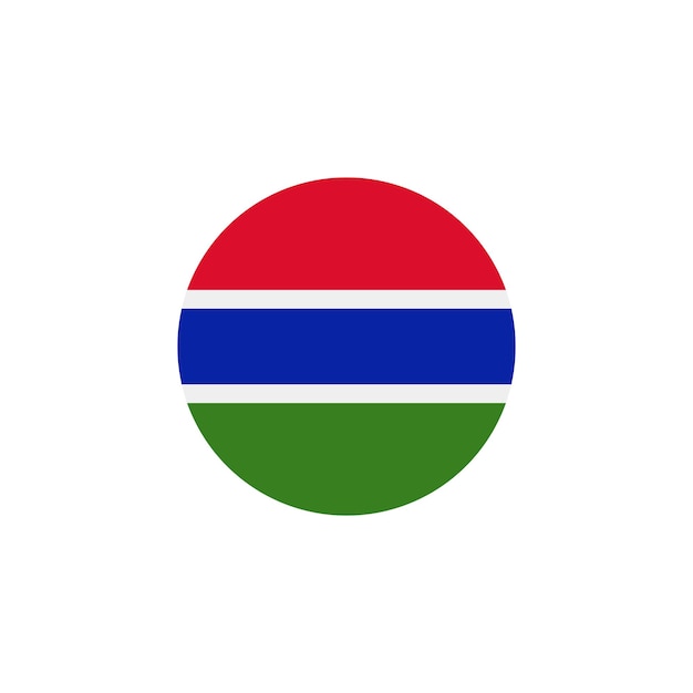 Icon vector van de Gambian vlag