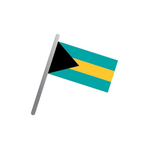 Icon vector van de vlag van de Bahama's