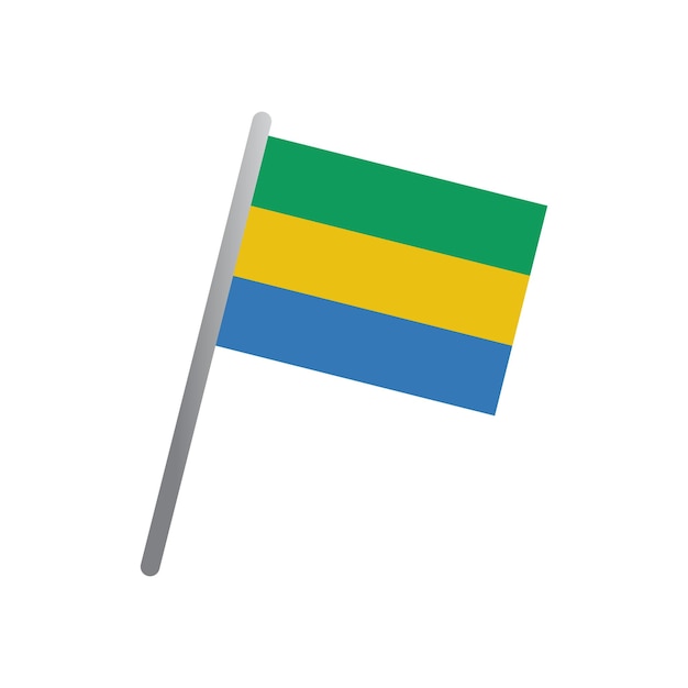 Icon vector van de vlag van Gabon