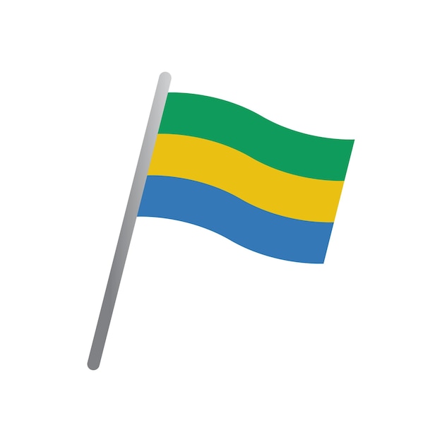 Icon vector van de vlag van Gabon