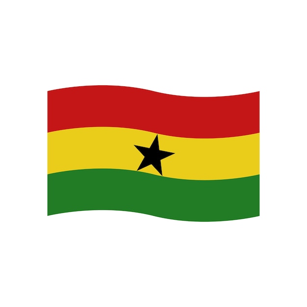 Icon vector van de vlag van Ghana