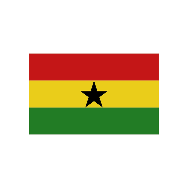 Icon vector van de vlag van Ghana