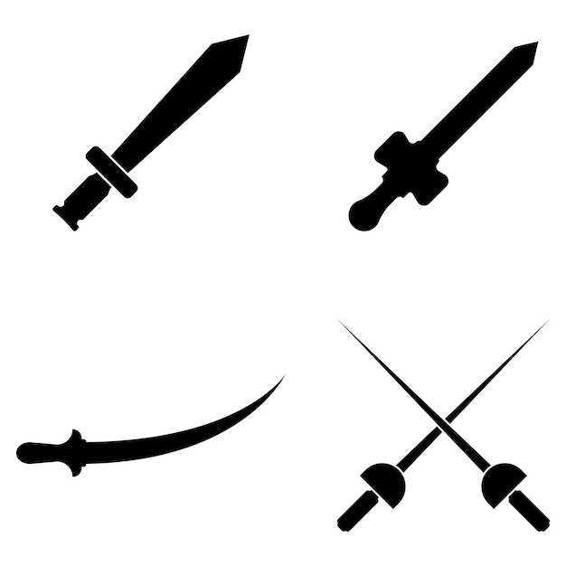 Icon vector van het zwaard