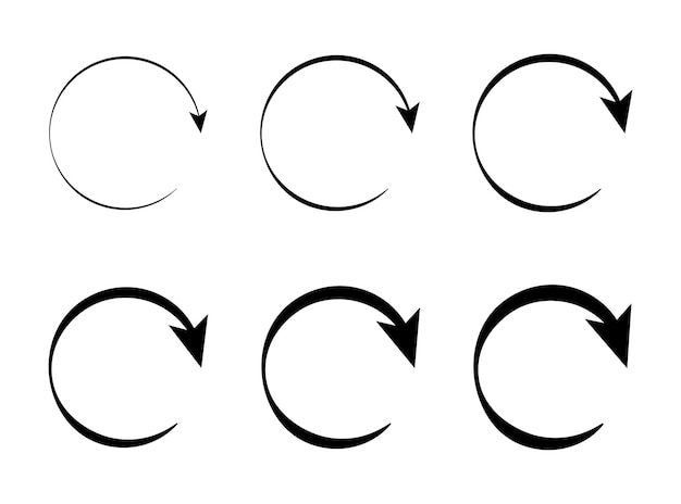 Icon vernieuwen of symbool herstarten Icon cirkel pijl symboliseert vector