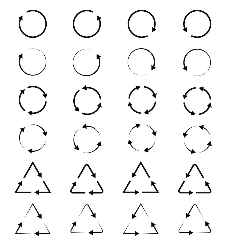 Vector icon vernieuwen of symbool herstarten icon cirkel pijl symboliseert vector