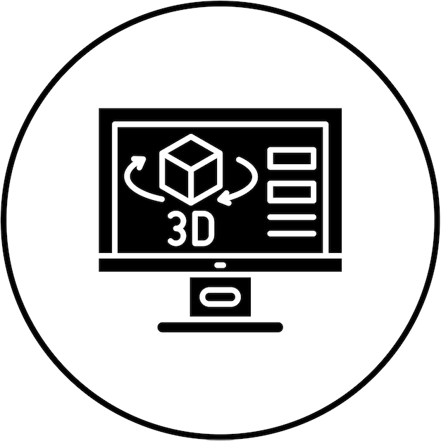 Icon voor 3D-ontwerp