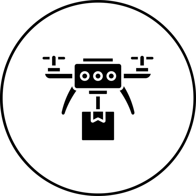 Icon voor bezorging met drones