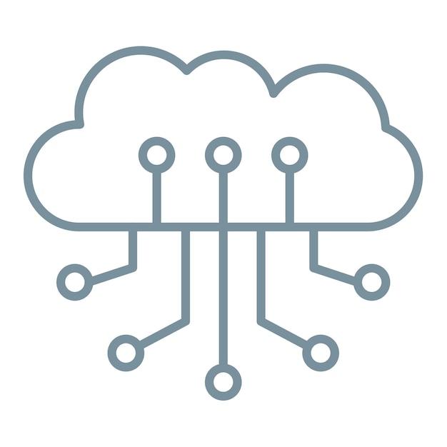 Vector icon voor cloud computing