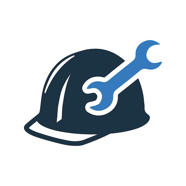 Icon voor de reparatie van de kap van de bouwwerkzaamheden Bewerkbaar vectorlogo