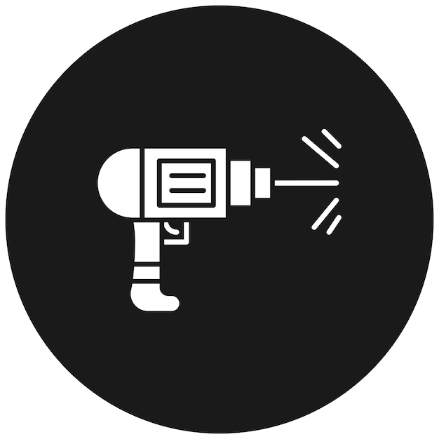 Icon voor de vector van de boormachine Kan worden gebruikt voor de iconen van de kernenergie