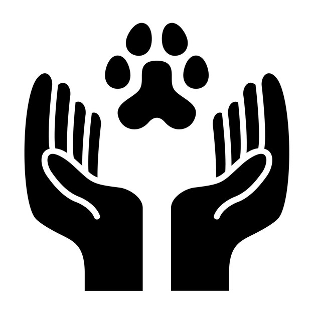 Vector icon voor dierenverzorging