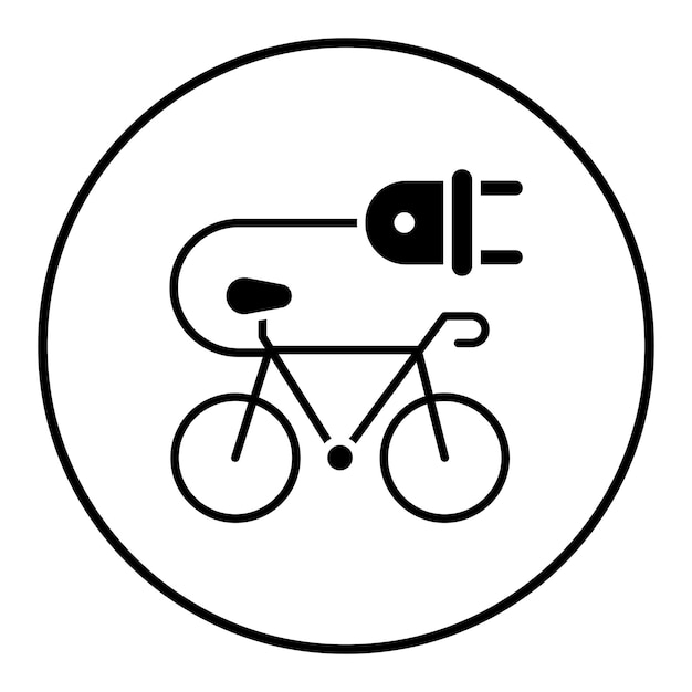 Icon voor elektrische fietsen kan worden gebruikt voor Iconen voor duurzame energie