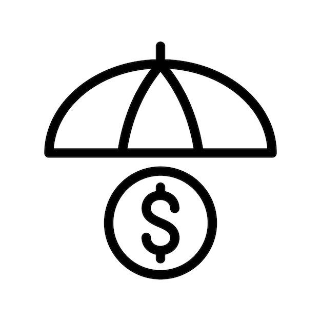 Vector icon voor financiële bescherming
