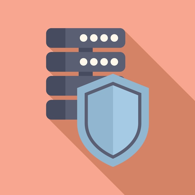 Icon voor het concept van beveiligde gegevensserverbescherming