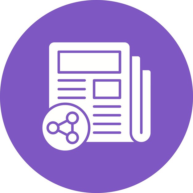 Icon voor het delen van nieuws