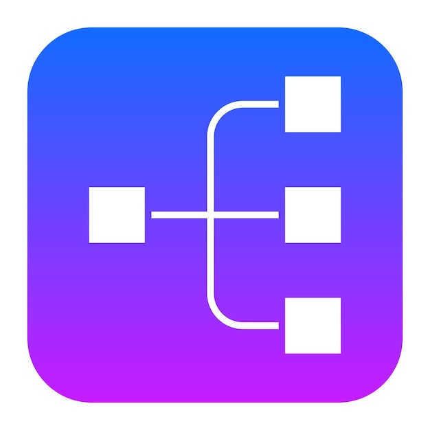 Icon voor het in kaart brengen van processen
